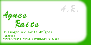 agnes raits business card